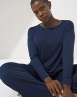 Soma Cool Nights + Days Long Sleeve Pajama Top, Nightfall Navy, Size XS