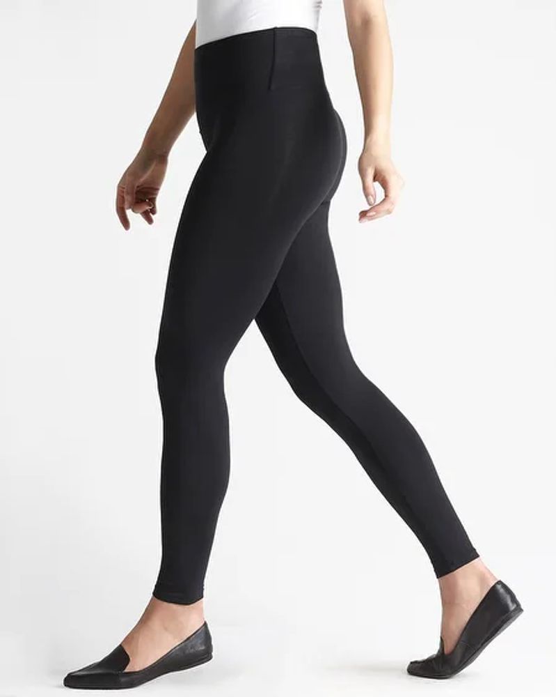 Yummie Rachel Cotton Stretch Shaping Leggings, Black, Size M, from Soma
