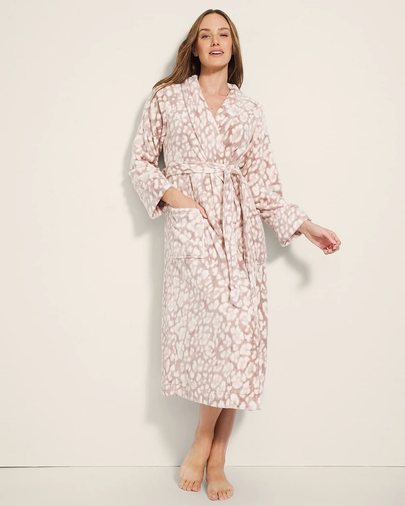 Plush Long-Sleeve Long Robe