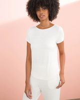 Soma Cool Nights + Days Short Sleeve Tee, Ivory, size XL