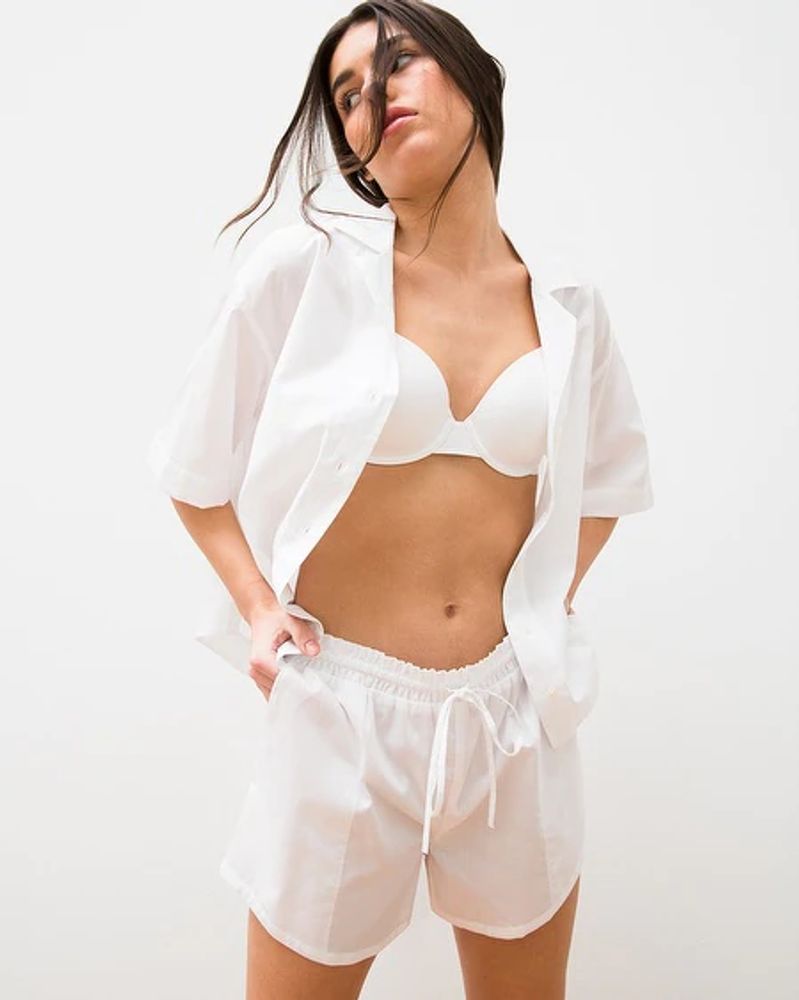 Soma Cotton Short Sleeve Pajama Set, Optic White