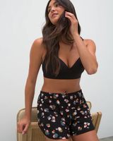 Soma Cool Nights Curved Hem Pajama Shorts, Dapple Dot Mini Black