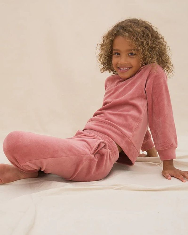 Soma Velour Kids Set, Pink