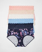 Embraceable Brief Panty with Super Soft Enchanting Lace 5 Pack