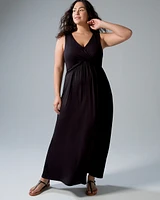 V-neck Twist Maxi Bra Dress