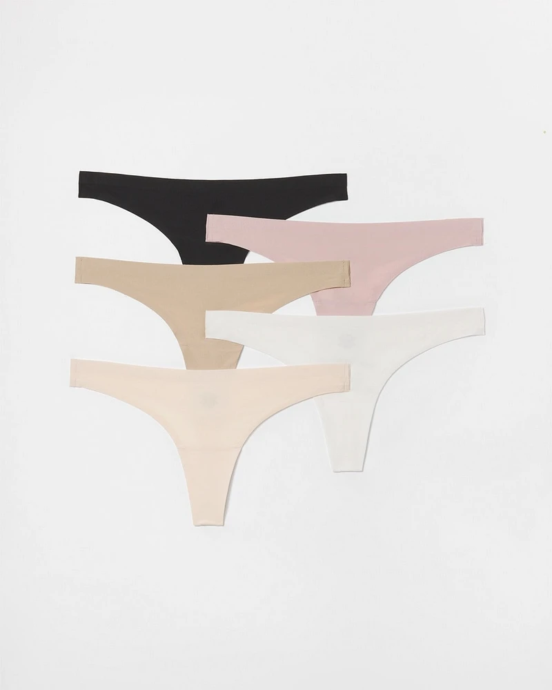 Enbliss Soft Stretch Thong Panty 5 Pack