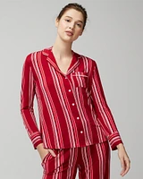 Cool Nights Long-Sleeve Notch Collar Pajama Top