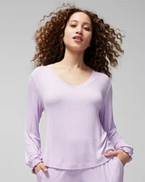 Cool Nights Pointelle Long Sleeve Top