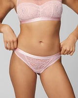 Mixed Media Thong Panty