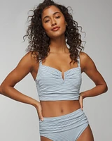 Soma Swim Seersucker V-Wire Cropped Bikini