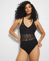 Bleu Rod Crochet One-Piece Suit