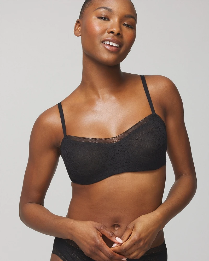 Soma Balconette Unlined Bra with Stretch Lace