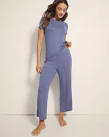 Lightweight Rib Knit Cropped Pants