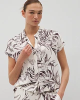 Cool Nights Short-Sleeve Button-Front