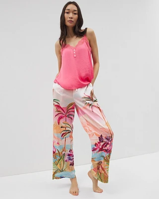 Satin Printed Pajama Pants