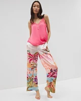 Satin Printed Pajama Pants