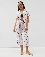 Cool Nights Piped Crop Pajama Pants