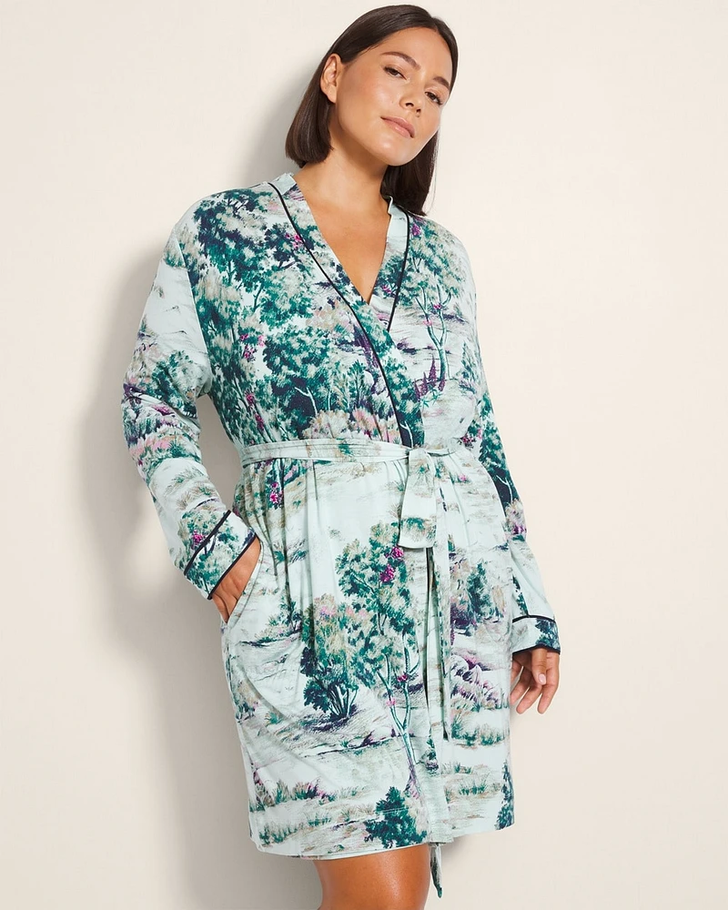 Cool Nights Piped Short Robe