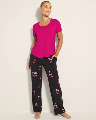 Cool Nights Packaged Short-Sleeve Pant Set