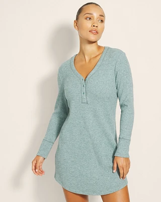 Cozy Waffle Long-Sleeve Sleepshirt