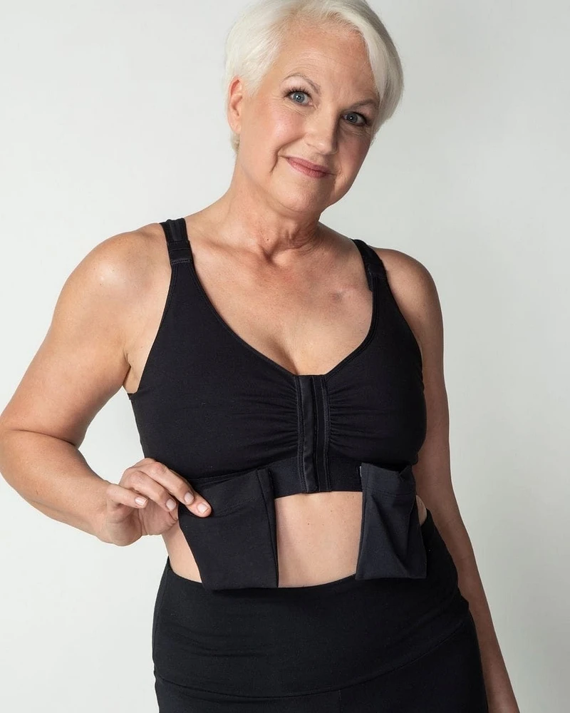 AnaOno Post-Surgical Recovery Bra with Drain Pockets