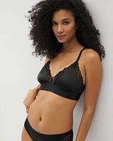 Stretch Luster Bralette with Lace