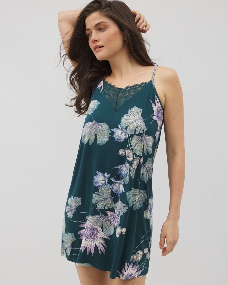 Cool Nights Lace Trim Chemise