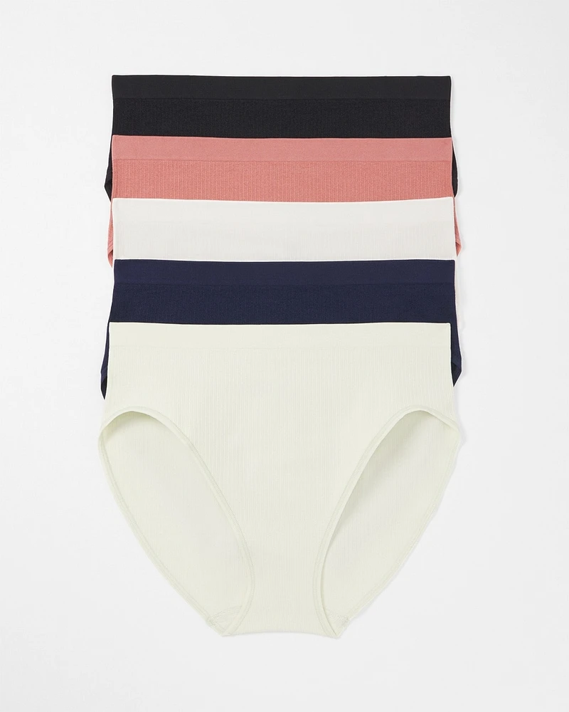 Seamless Rib High-Leg Panty 5 Pack