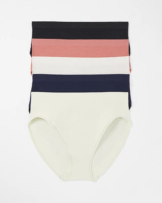 Seamless Rib High-Leg Panty 5 Pack