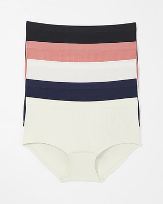 Seamless Rib Boyshort Panty 5 Pack