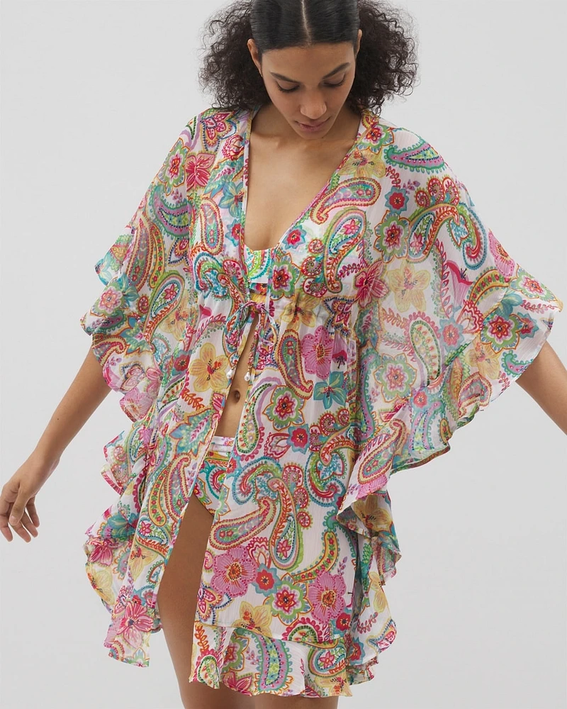 Bleu Rod Beattie All Set For Summer Chiffon Ruffle Caftan