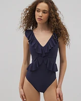 Beyond Control Solid Essentials Ruffle One-Piece