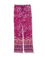 Soma Cool Nights Satin Trim Pajama Pants, IKAT ALLURE BDR BZTN, Size L