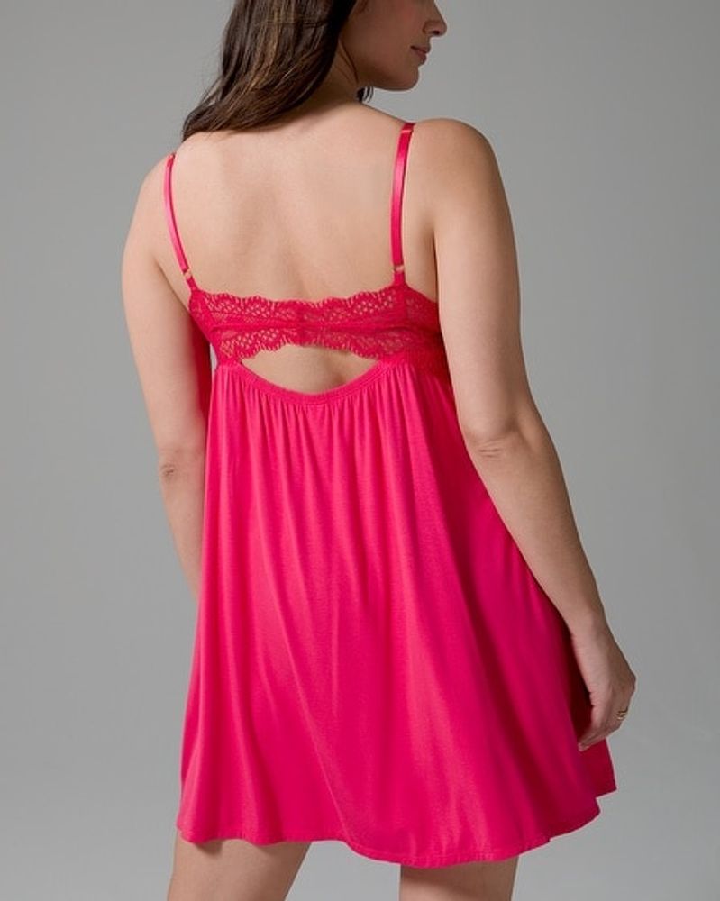 Soma Cool Nights Soft Support Chemise Nightgown, Ultra Pink, size XL