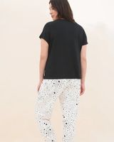 Soma Cool Nights Pajama T-Shirt & Jogger Pants Set, Stargazer Grand Med Ivory