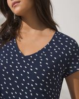 Soma Cool Nights Short Sleeve Nightshirt, MINIMALIST SPOT NIGHTFALL