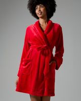 Soma Embraceable Plush Short Robe, 0, Red, size XXL, Christmas Pajamas by Soma, Gifts For Women