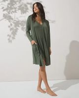 Soma Cool Nights Short Robe, THYME, Size XXL