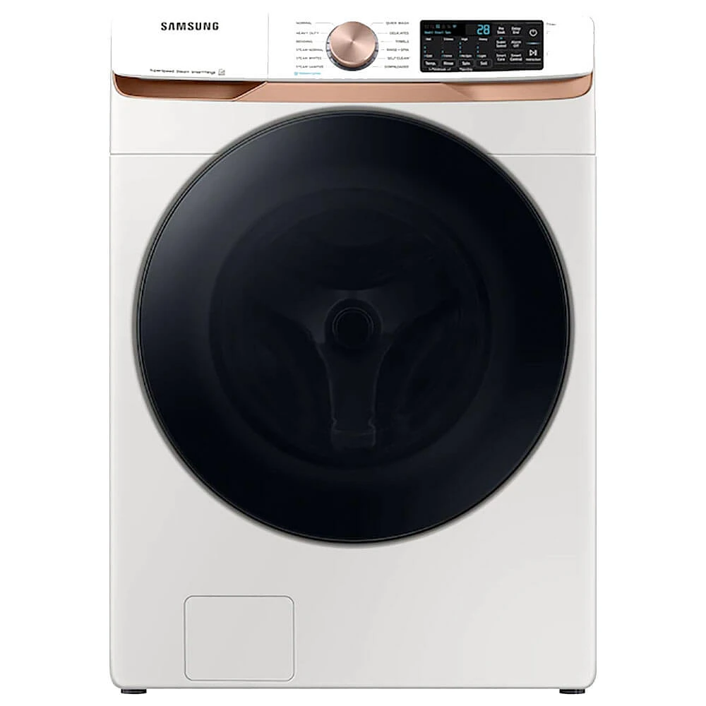 Samsung 5.0 Cu. Ft. Ivory White Smart Front Load Washer Electronic