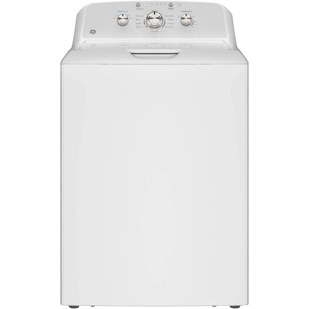 GE 4.3 Cu. Ft. White Top Load Washer with Stainless Steel Basket