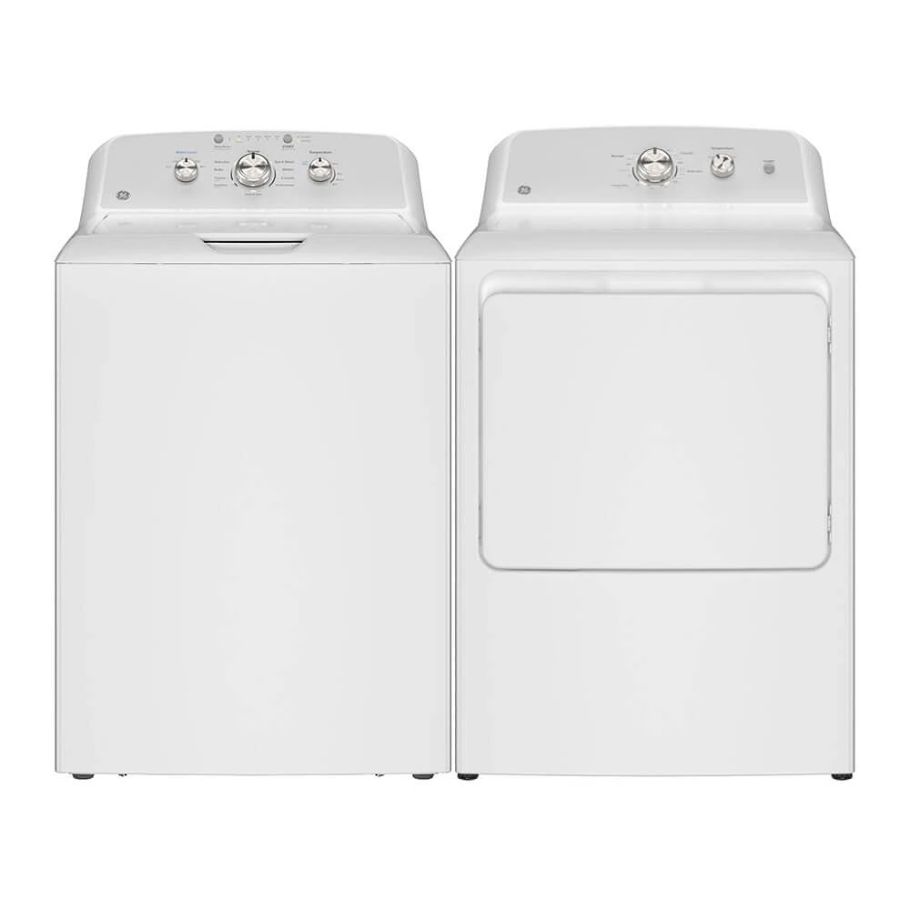 GE LG White Smart Top Load Washer/Dryer Pair Electronic Express