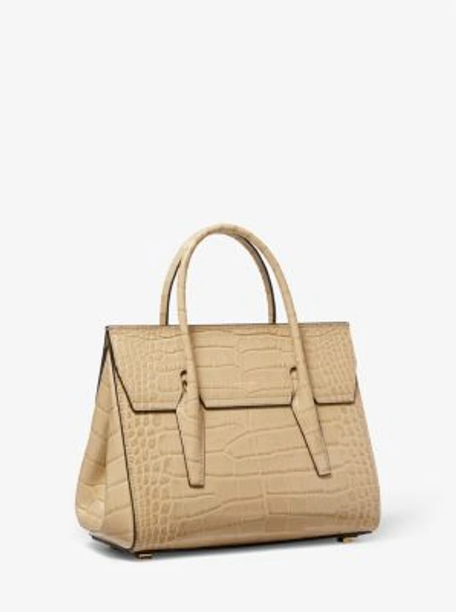 Michael Kors Mila Medium Crocodile Embossed Leather Michael Kors Mila Medium Crocodile Embossed Leather