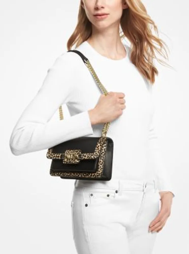 Michael kors sale leopard crossbody bag