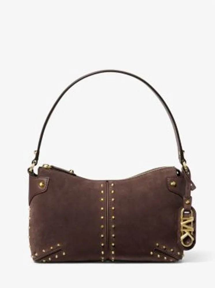 Michael Kors Astor Large Studded Suede Shoulder Bag | Square One