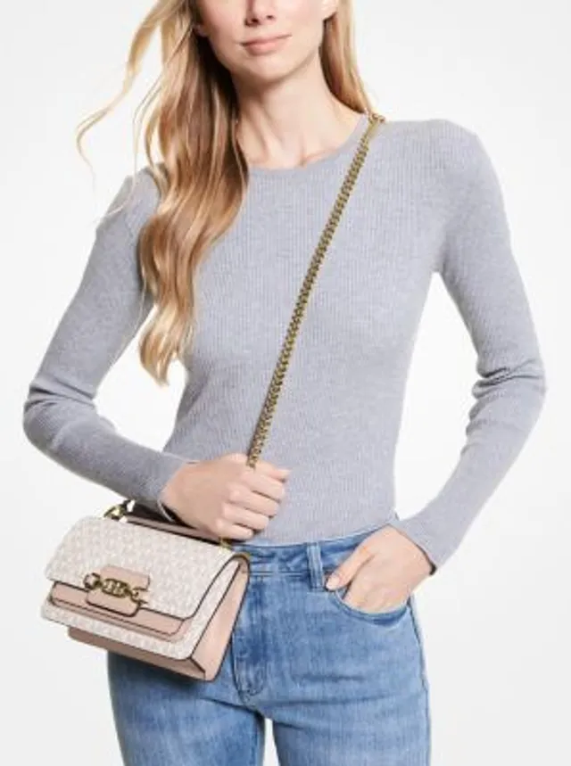 ★TOUT Y EST★ Square Mini Bag Heath Brown SQUAREMHB Michael Kors Heather Extra-Small Logo Crossbody Bag | Square One