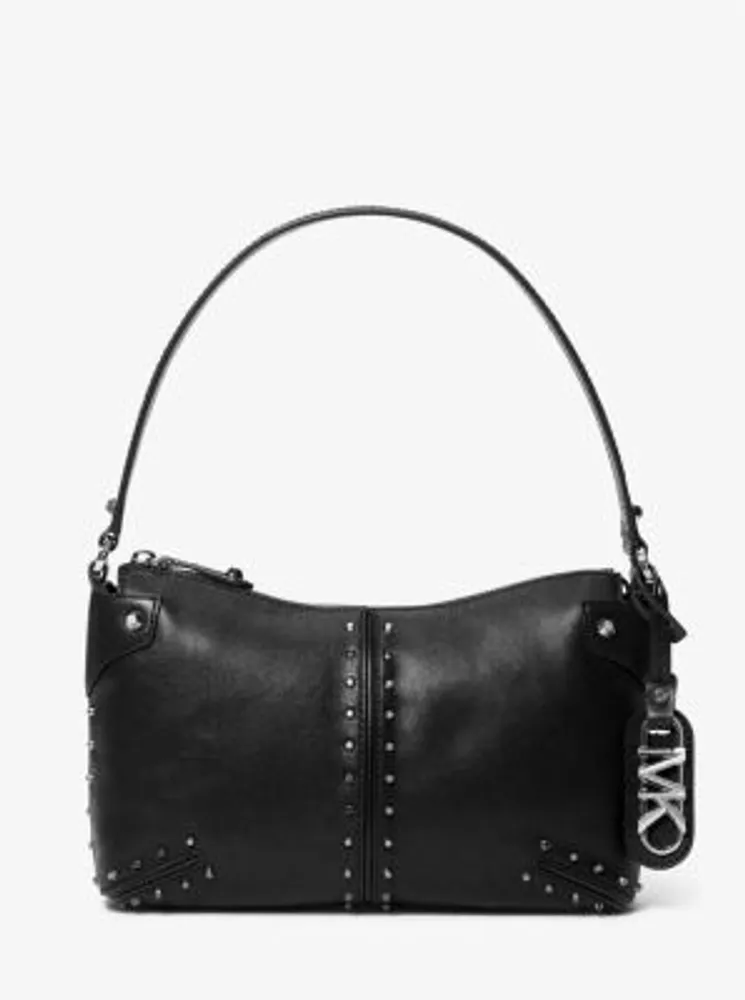 Michael kors black studded purse sale