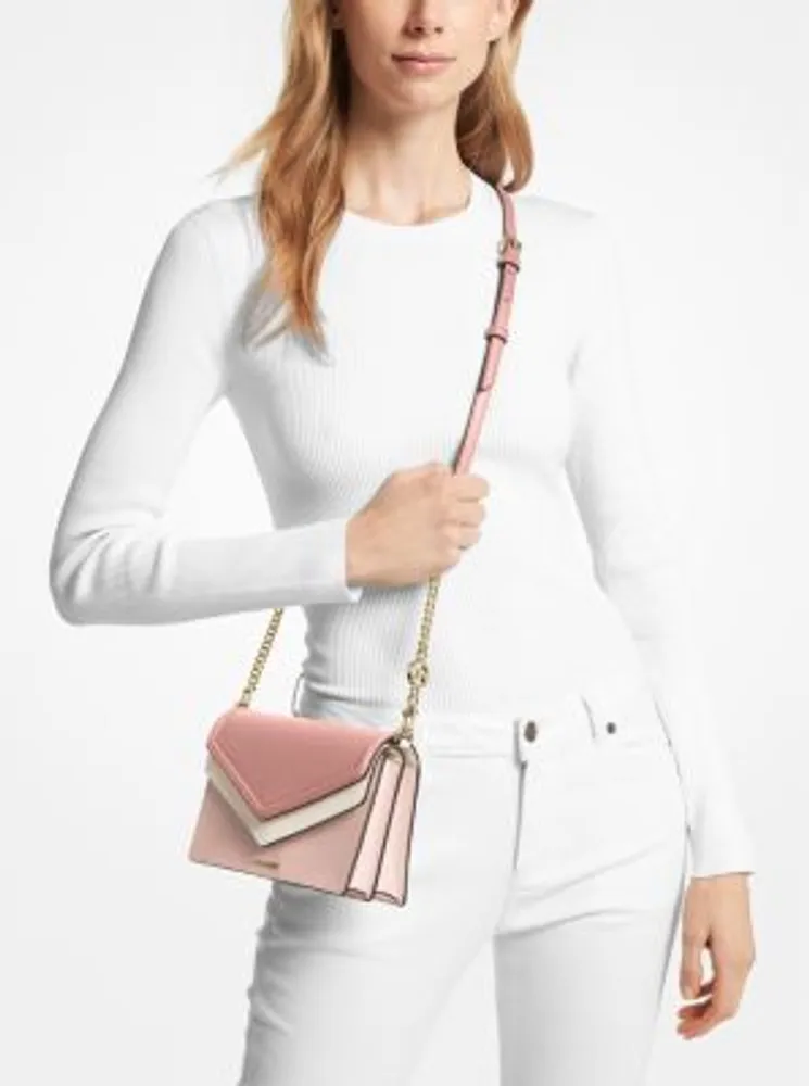 Michael Kors Jet Set Large Color-Block Saffiano Leather Envelope