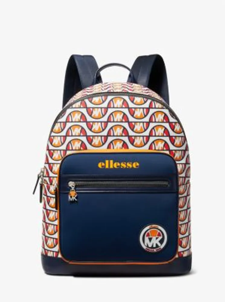 Michael kors striped backpack best sale