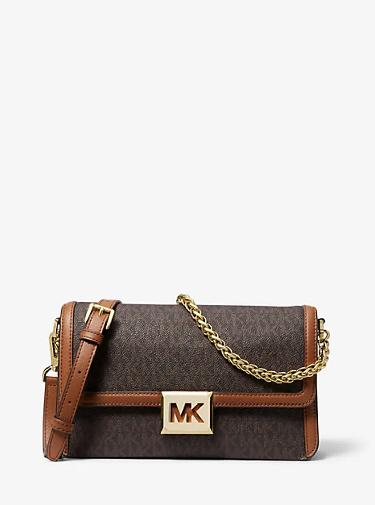 Michael Kors Sonia Medium Logo and Faux Leather Convertible Shoulder