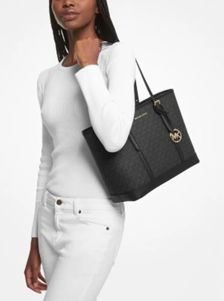 Michael kors zip top jet set on sale tote